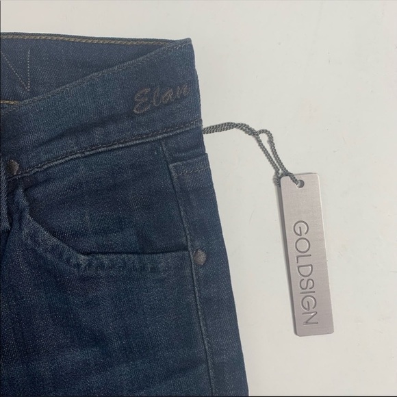 NWT Goldsign Dark Blue Wash Mid-Rise Bootcut Jeans - Picture 8 of 14